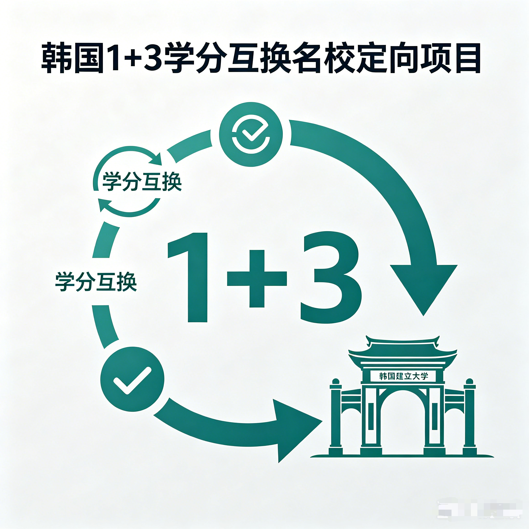 绥化韩国留学1+3学分互换项目（名校定向）
